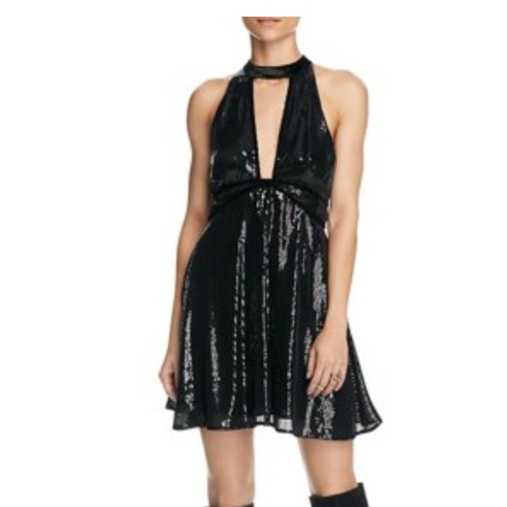Free People Black Sequin Dress Size 4